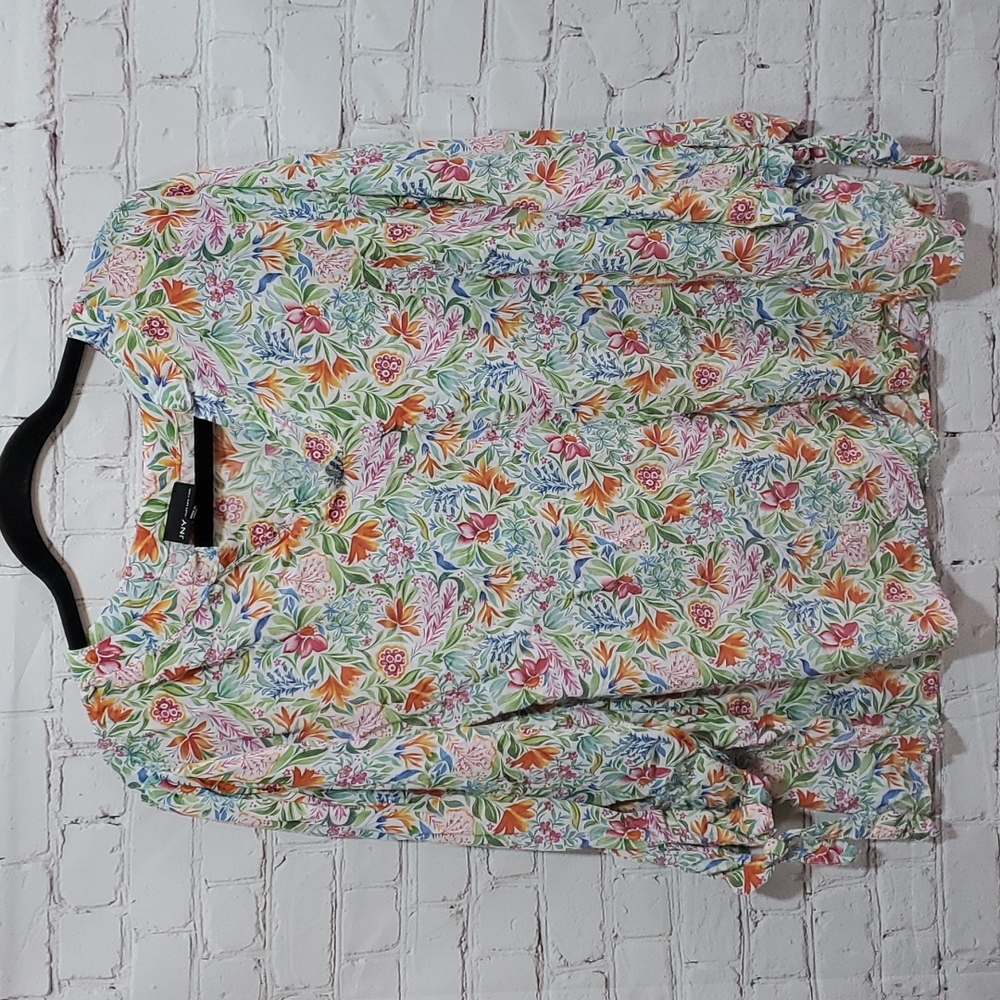 JONES NEW YORK Floral Peasant Top